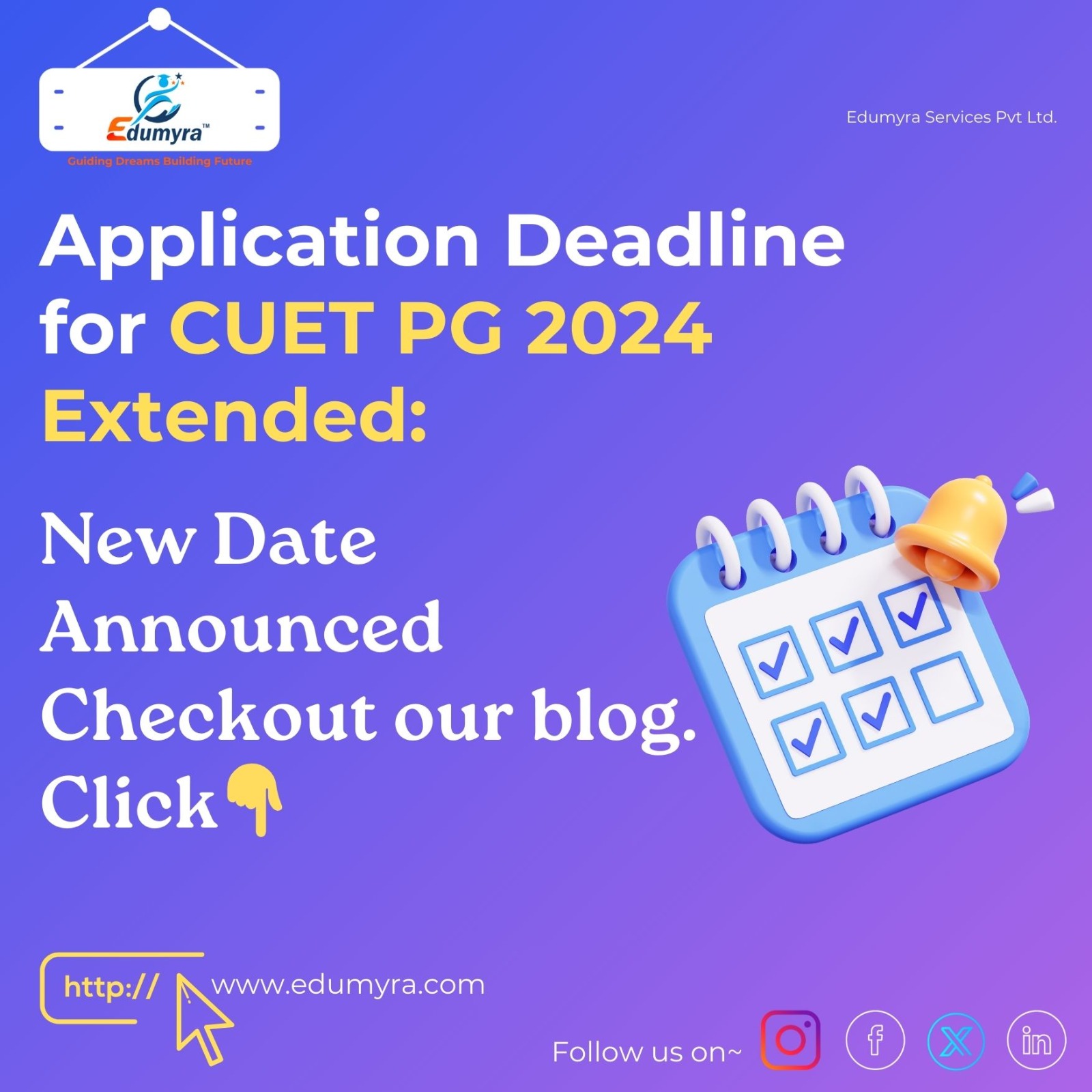 CUET PG 2024: Application Deadline for CUET PG 2024 Extended