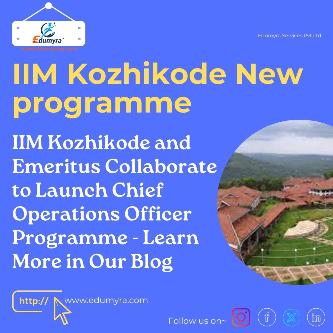 IIM Kozhikode and Emeritus  jointly introduced the New programme