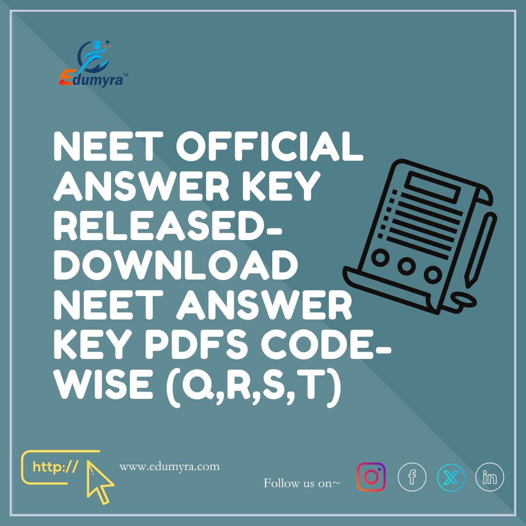 NEET Official Answer Key Released - Download PDFs