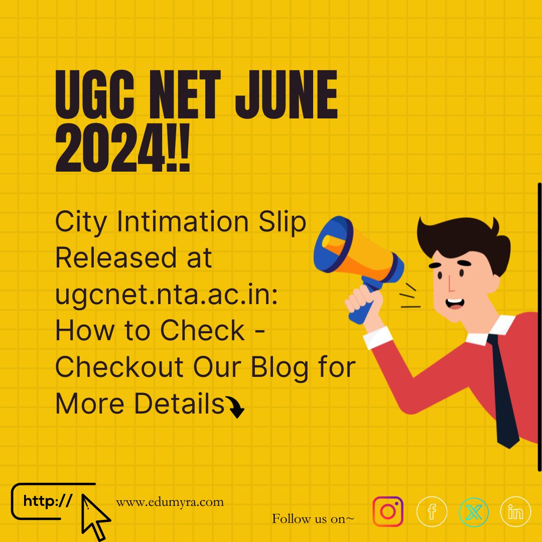 UGC NET June 2024 City Intimation Slip Released officially