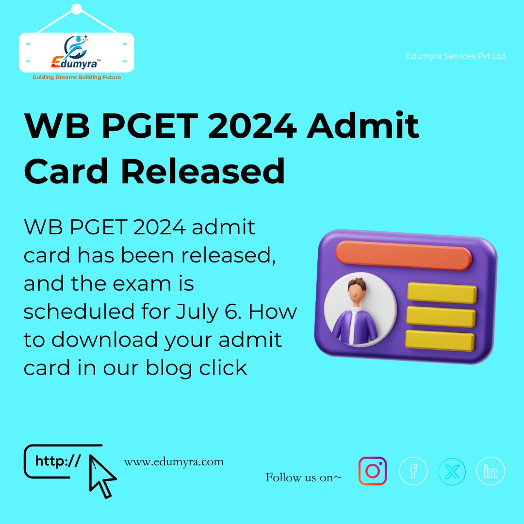 WB PGET 2024 Admit Card Released, Exam on July 6