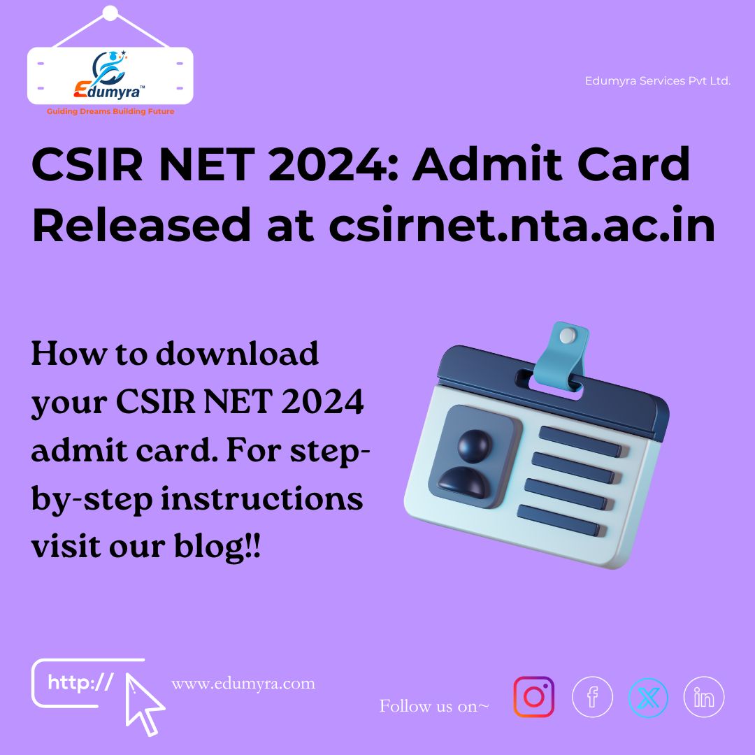CSIR NET 2024: Admit Card Released at csirnet.nta.ac.in