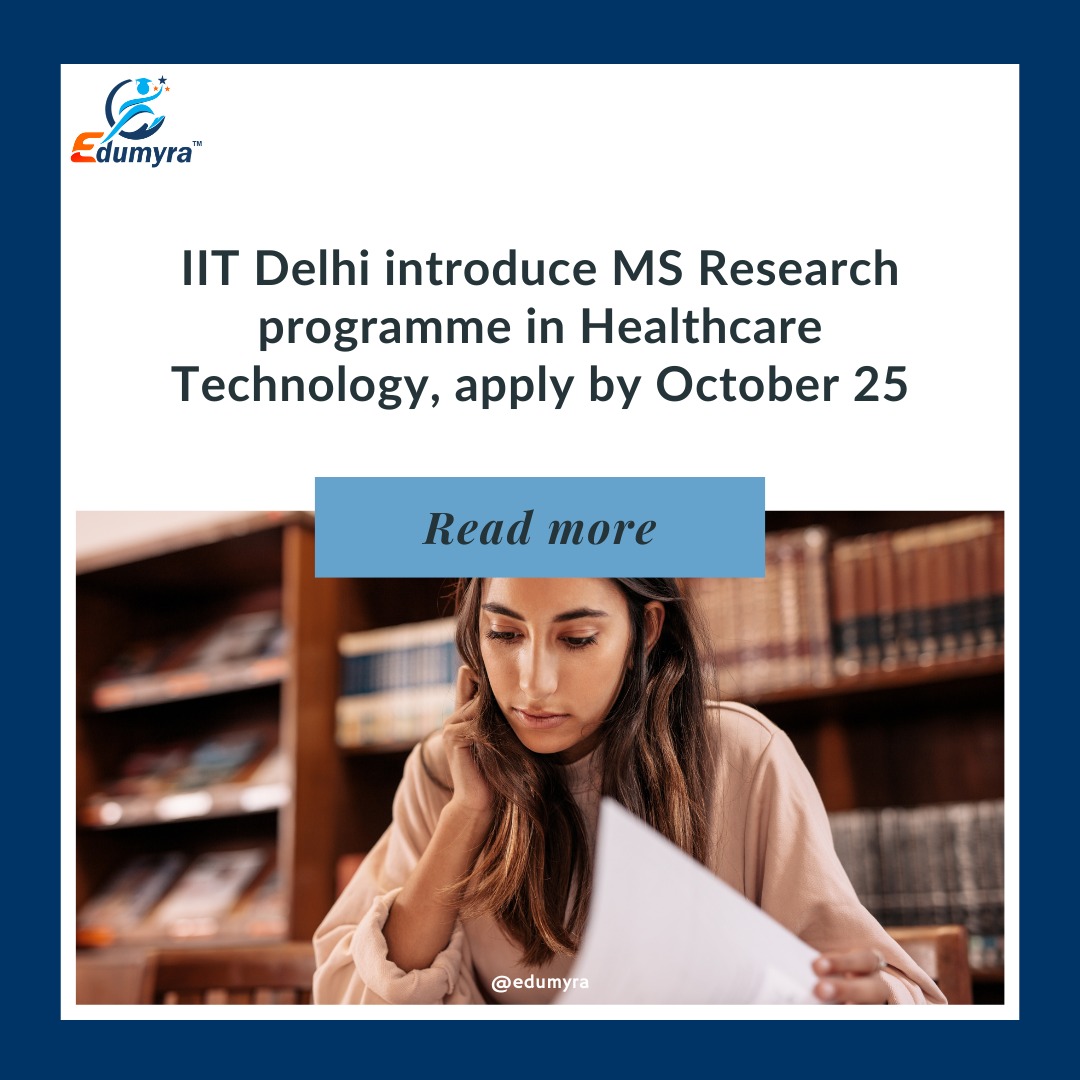 IIT Delhi Launches MS in Healthcare Tech: Apply by October 25